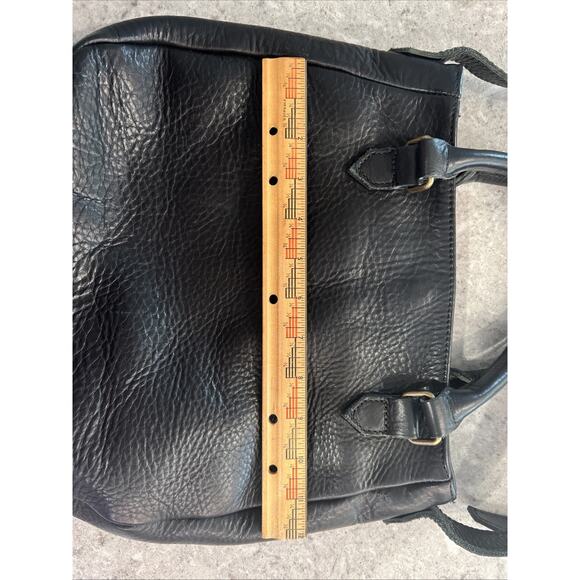 Duluth Trading Co Lifetime Leather Premium Crossbody Purse Bag Black Cowhide - Picture 6 of 16